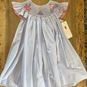 NWT Hand-Smocked Cinderella Dress